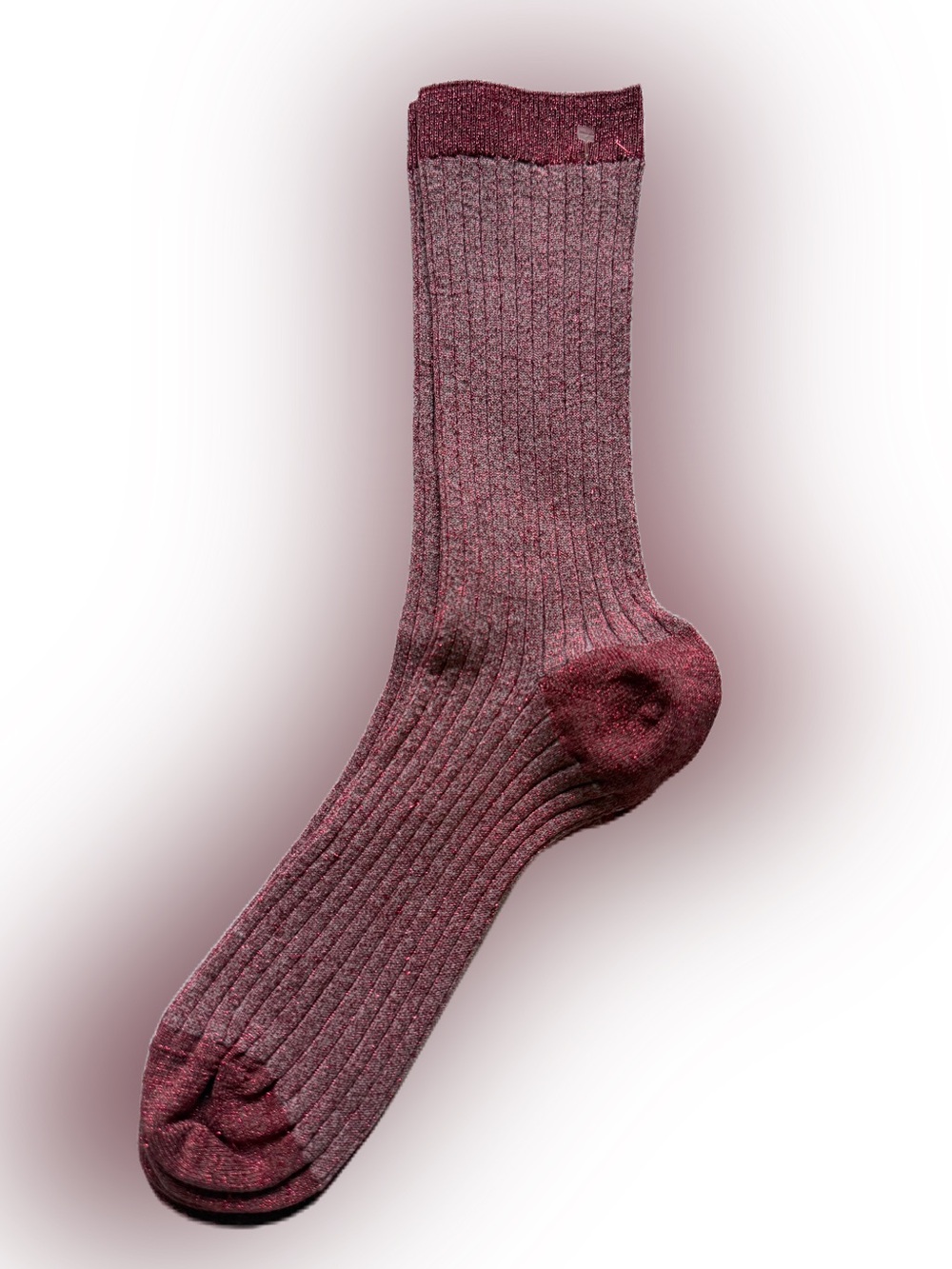 Maria La Rosa Metallic Red Socks New